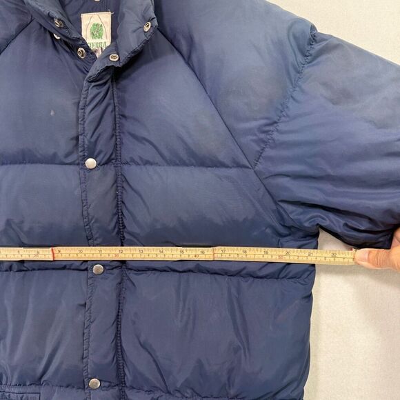 Vintage Sierra Designs Down Puffer Jacket Men S Blue Outdoor Active Hiking - Picture 12 of 16